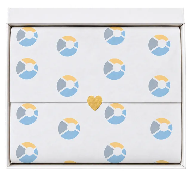 Papel corporativo interior Stars Gift Interior de caja de regalo para bebé con papel corporativo personalizado